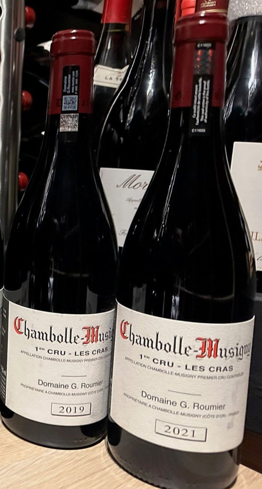 2 bouteille de la cuvée LES CRAS du domaine Georges ROUMIER 2019 et 2021